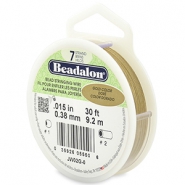 Beadalon stringing wire 7 strand 0.38mm Gold