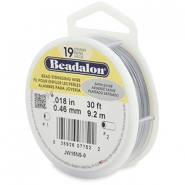 Beadalon stringing wire 19 strand 0.46mm Satin Silver