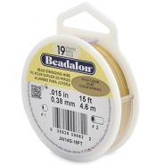 Beadalon stringing wire 19 strand 0.38mm Gold
