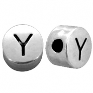 Metal-look beads letter Y Antique Silver