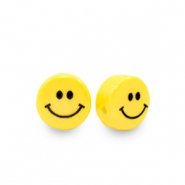 6 mm beads smiley Yellow