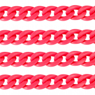 Acrylic chain 18mm shiny Neon Pink