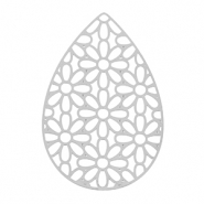 Stainless steel charms bohemian drop Silver