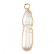 Freshwater pearls charm tooth Gold-Natural White