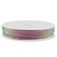 Macramé bead cord braided 0,8mm Purple Metallic
