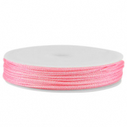 Macramé bead cord braided 0,8mm Pink Metallic
