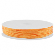 Macramé bead cord braided 0,8mm Orange Metallic