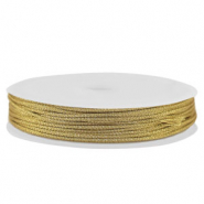Macramé bead cord braided 0,8mm Gold Metallic