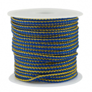 Trendy cord braided 2.3mm Blue-Gold
