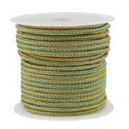 Trendy cord braided 2.3mm Mint Green-Gold
