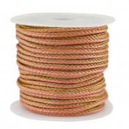 Trendy cord braided 2.3mm Pink-Gold