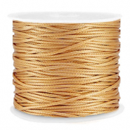 Macramé bead cord braided 1mm Gold