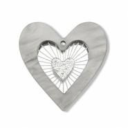 Statement charms heart Grey-Silver