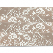 Bandana set of 4 Taupe Brown-White