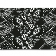 Bandana set of 4 Black-White