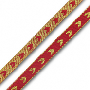 Ribbon text heart Bright Red-Gold