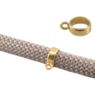 DQ European metal ring with loop Gold (nickel free)