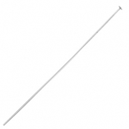 DQ European metal findings headpin 70mm Silver (nickel free)