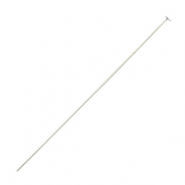 DQ European metal findings headpin 50mm Silver (nickel free)