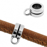 DQ European metal ring with loop Ø3.8mm Antique Silver (nickel free)