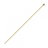 DQ European metal headpin with ball 50mm Antique Bronze (nickel free)