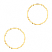 DQ European metal closed ring 15mm Gold (nickel free)