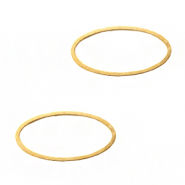 DQ European metal connectorl oval closed ring Gold (nickel free)