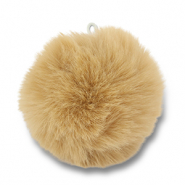 Statement charms pompom Light Brown