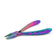Beadsmith Chroma side cutter with spring Rainbow Titanium
