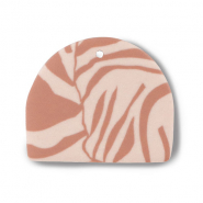 Polymer pendants Light Peach Pink-Light Brown