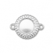 BY31® Stainless steel connector with setting for SS34 flat back Silver