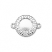 BY31® Stainless steel connector with setting for SS20 flat back Silver