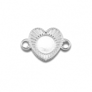 BY31® Stainless steel connector with setting for SS16 flat back Silver