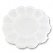 Jewellery display 13 compartment storage box flower Transparent