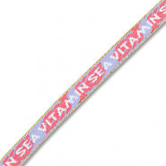 BY31® Ribbon text "Vitamin sea" Lavender-Coral Red-White-Gold