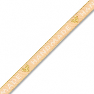 BY31® Ribbon text "Handmade" Beige Brown-White-Gold