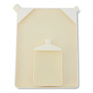 Beadsmith funnel tray with mat set of 2 Vanilla Yellow