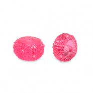 Resin beads rondelle 6mm Pink