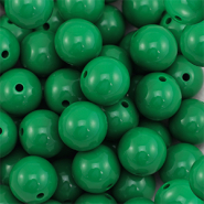 18 mm DQ acrylic beads Dark Green