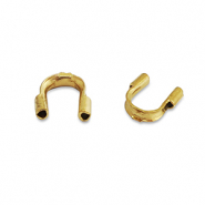 Stainless steel findings wire guardian / wire protector Gold