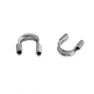 Stainless steel findings wire guardian / wire protector Silver