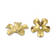 Stainless steel findings bead cap flower Gold