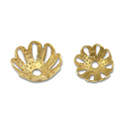 Stainless steel findings bead cap flower Gold