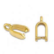 Stainless steel findings pinch bail Gold