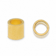 DQ European metal findings crimp bead tube Gold (Nickelfree)