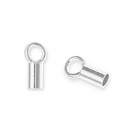Eco-brass® DQ European metal findings end cap Antique Silver (Nickelfree)