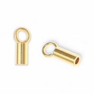 Eco-brass® DQ European metal findings end cap Gold (Nickelfree)
