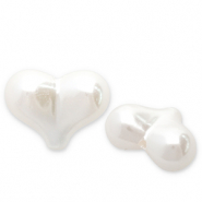 Imitation freshwater pearls heart White