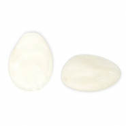 Acrylic beads drop Off White-White