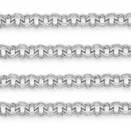 Aluminium findings belcher chain double link Silver